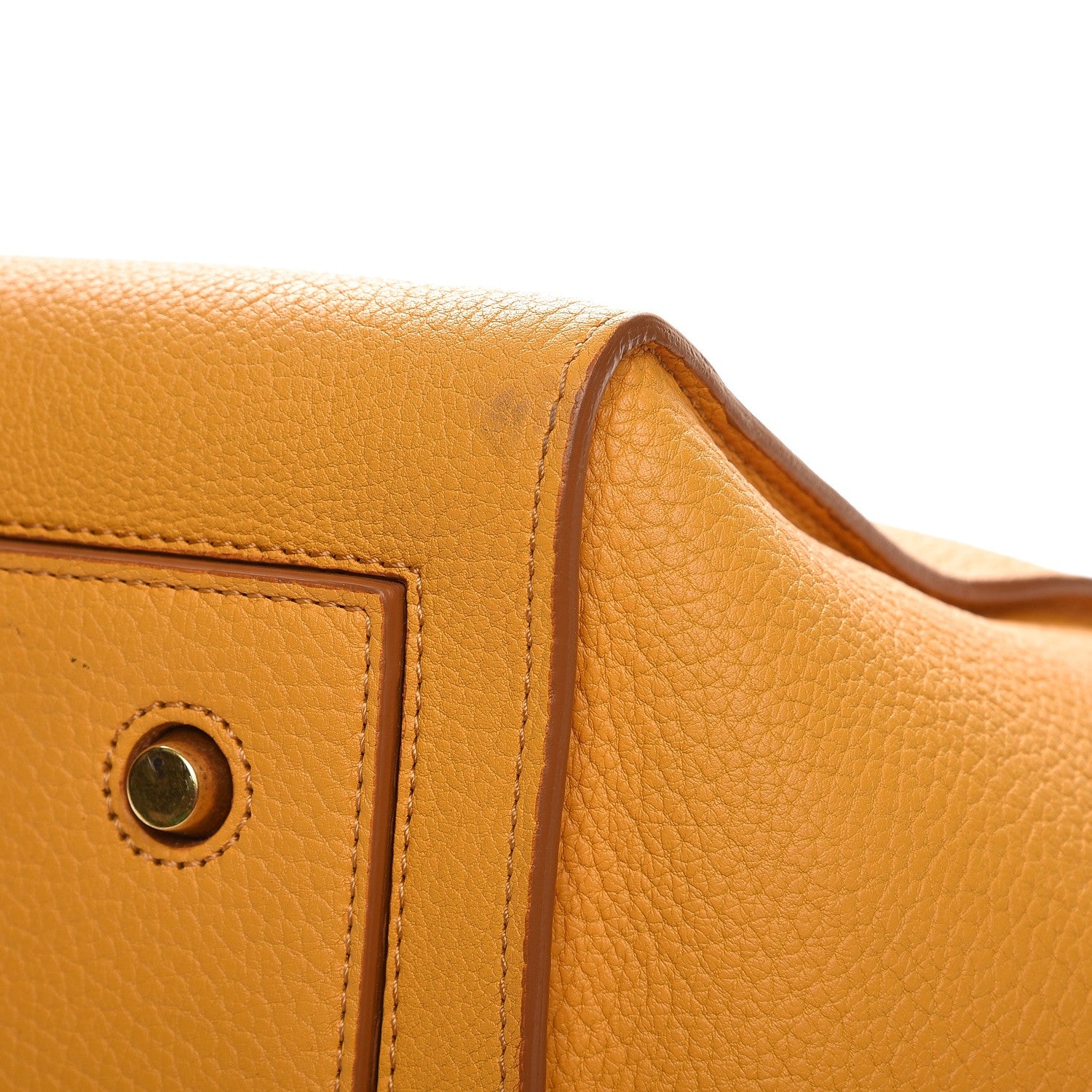 Celine Crisped Calfskin Small Tie Knot Tote Saffron 10 of 11