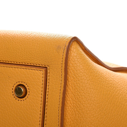 Celine Crisped Calfskin Small Tie Knot Tote Saffron 10 of 11