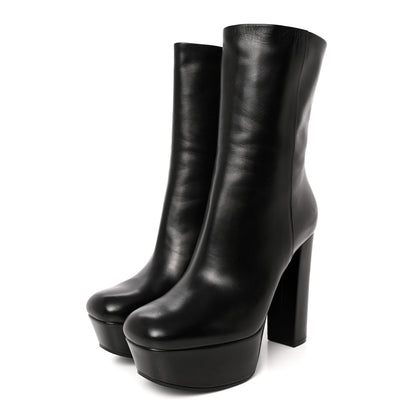 Gucci Kid Side Zip Platform Boots 37.5 Black 3 of 11