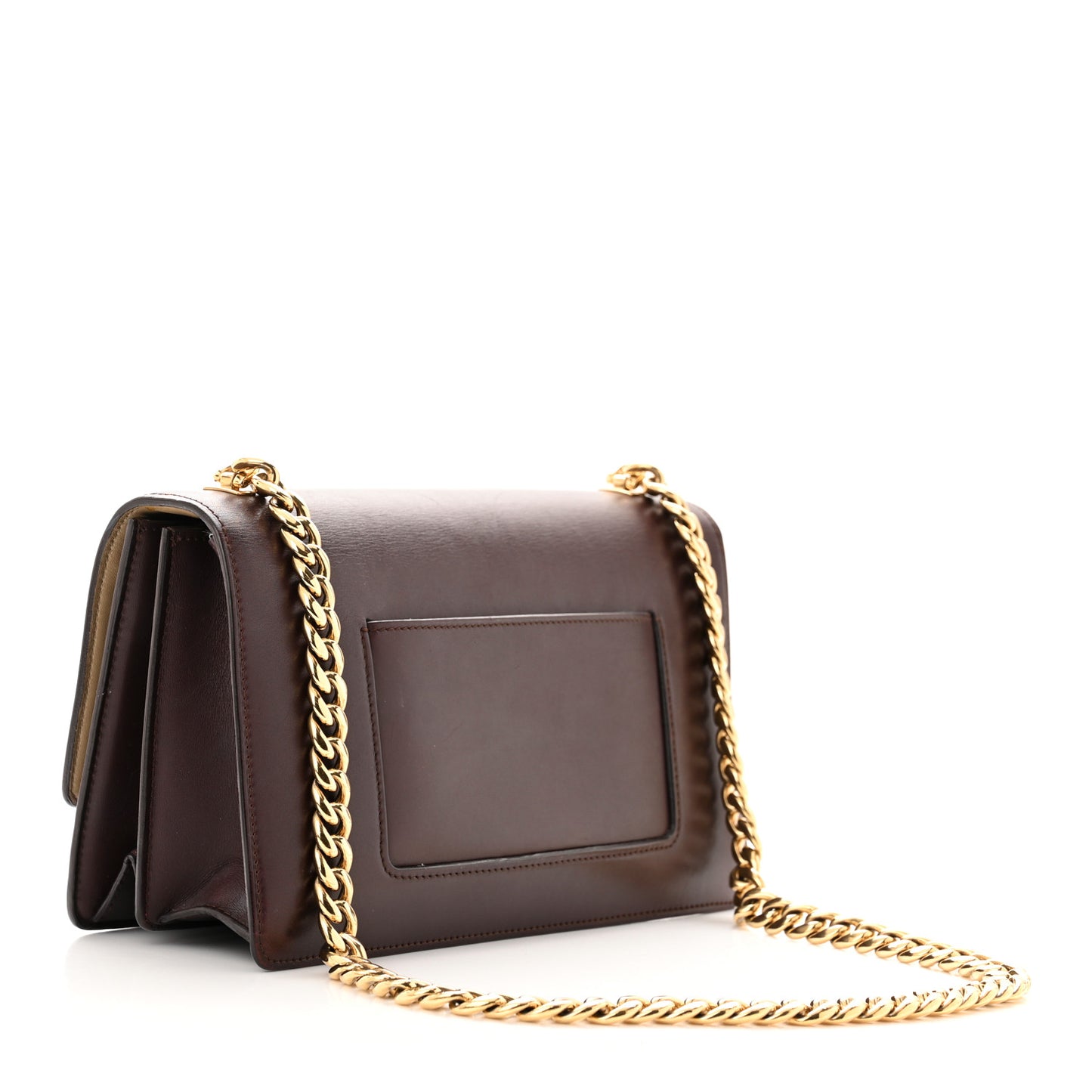 Smooth Calfskin Medium Case Chain Flap Burgundy