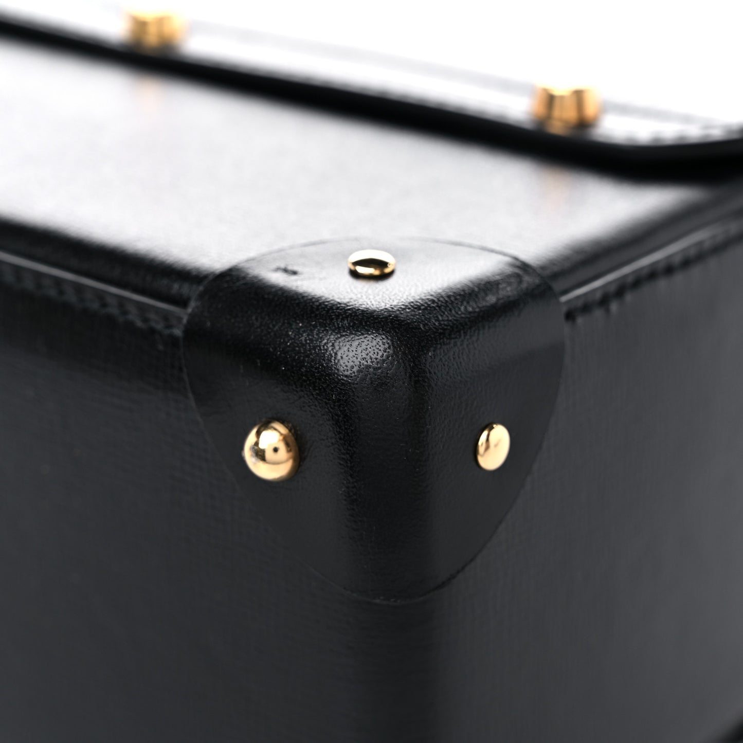 Calfskin Small Padlock Bamboo Shoulder Bag Black