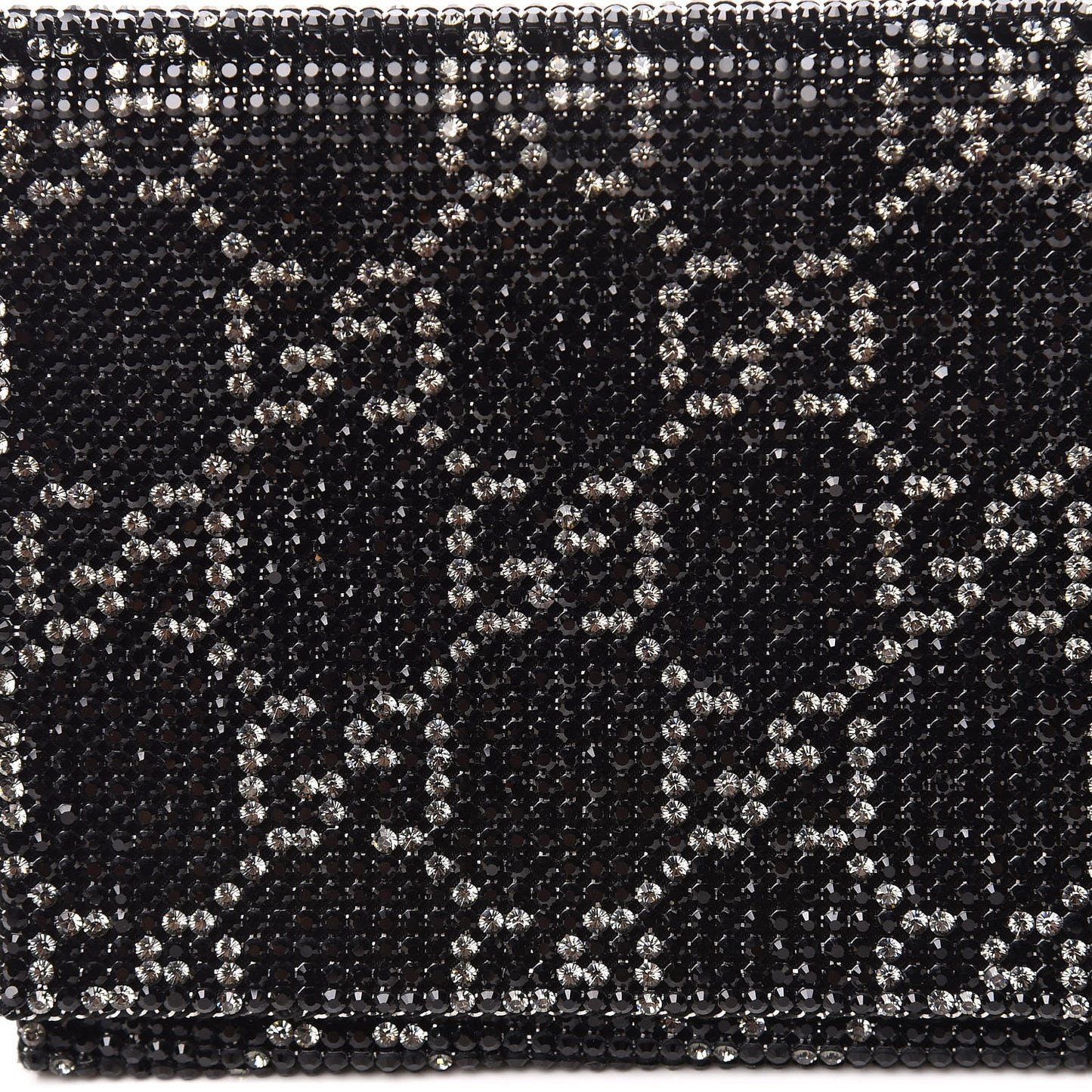 Satin Swarovski Crystal Clutch Black