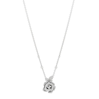 Christian Dior 18K White Gold Diamond Medium Rose Dior Bagatelle Necklace 1 of 6