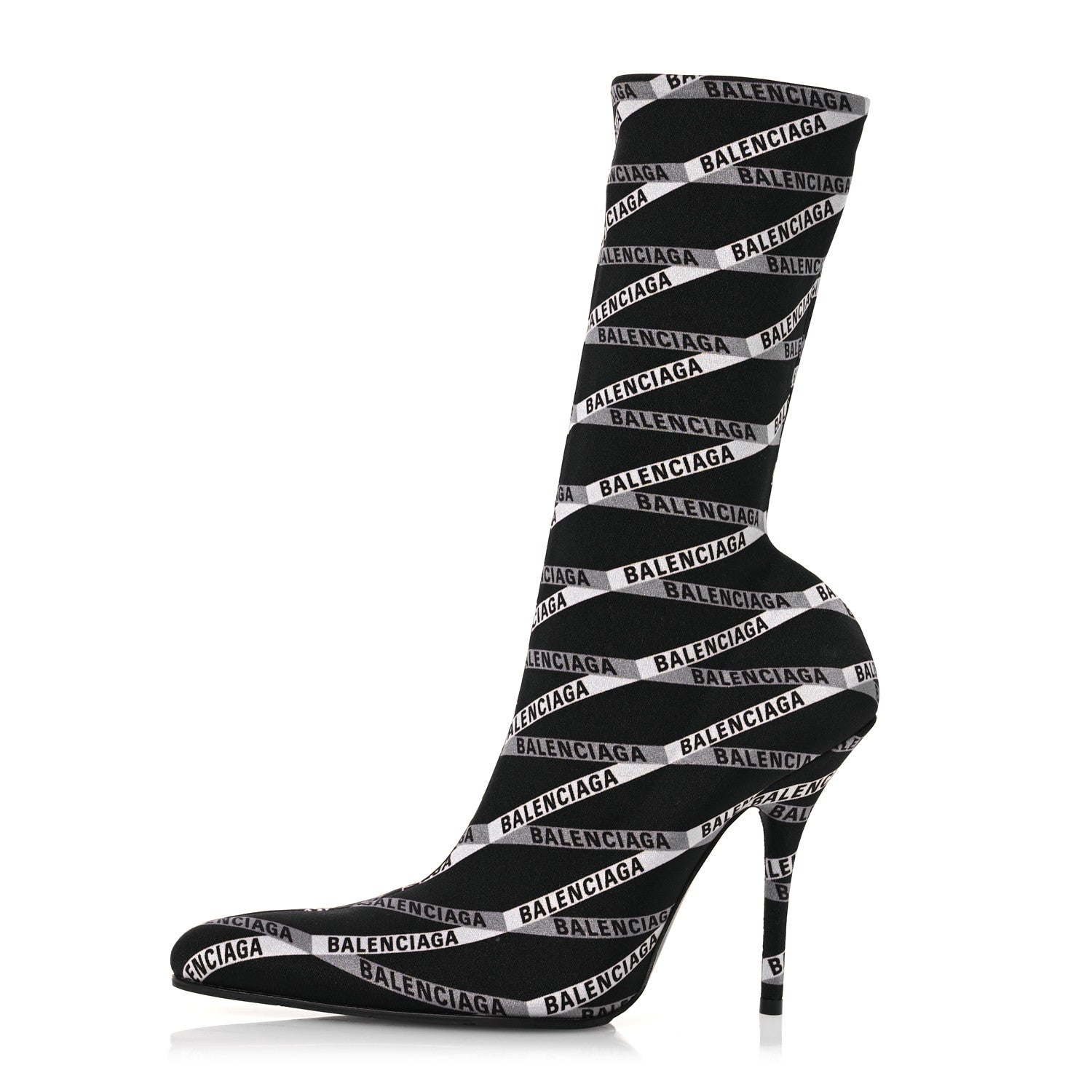 Balenciaga Spandex Losange Monogram 110mm Booties 40 Gris Black 1 of 8