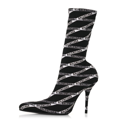 Balenciaga Spandex Losange Monogram 110mm Booties 40 Gris Black 1 of 8