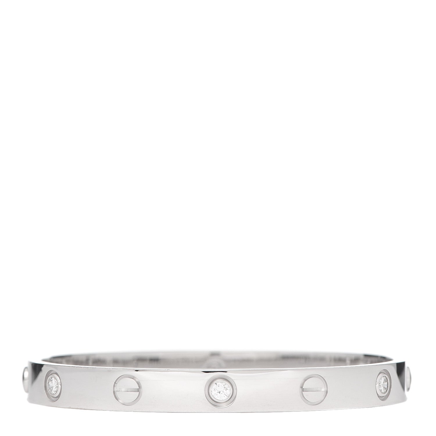 Cartier 18K White Gold 6 Diamond LOVE Bracelet 16 3 of 6