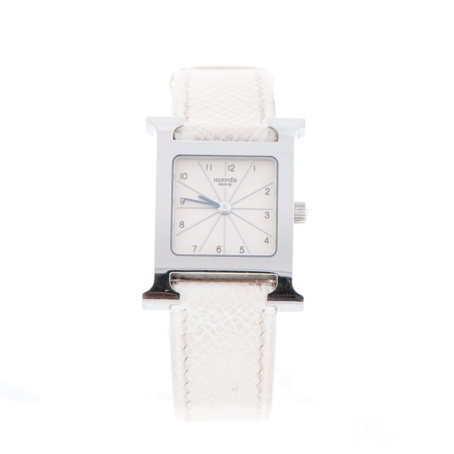 Stainless Steel Epsom 21mm Heure H Hour Quartz Watch Blanc