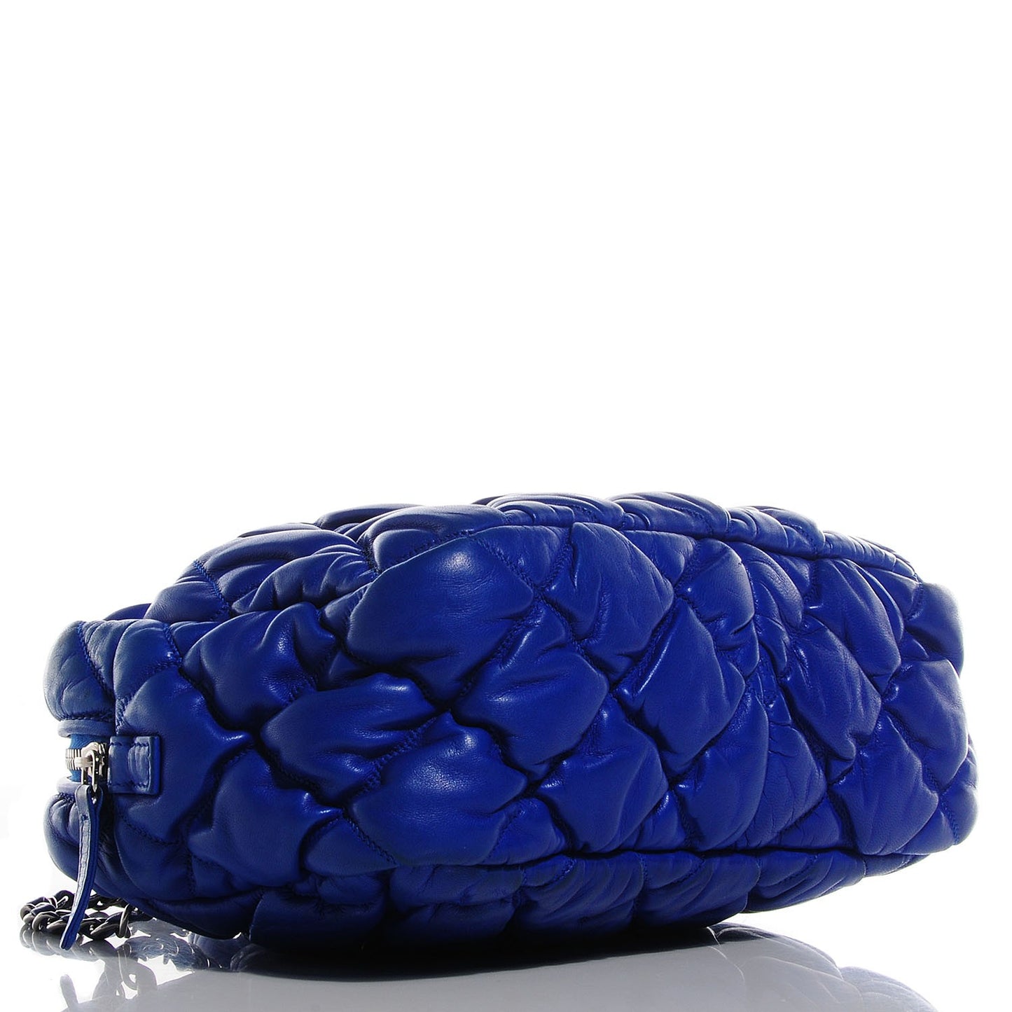 Lambskin Bubble Quilt Camera Case Blue