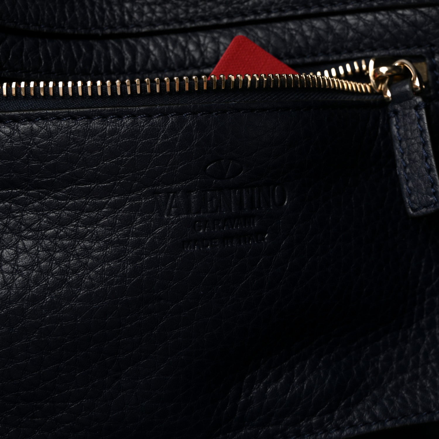 Valentino Garavani Pebbled Calfskin Small Rockstud Tote Deep Denim 6 of 9