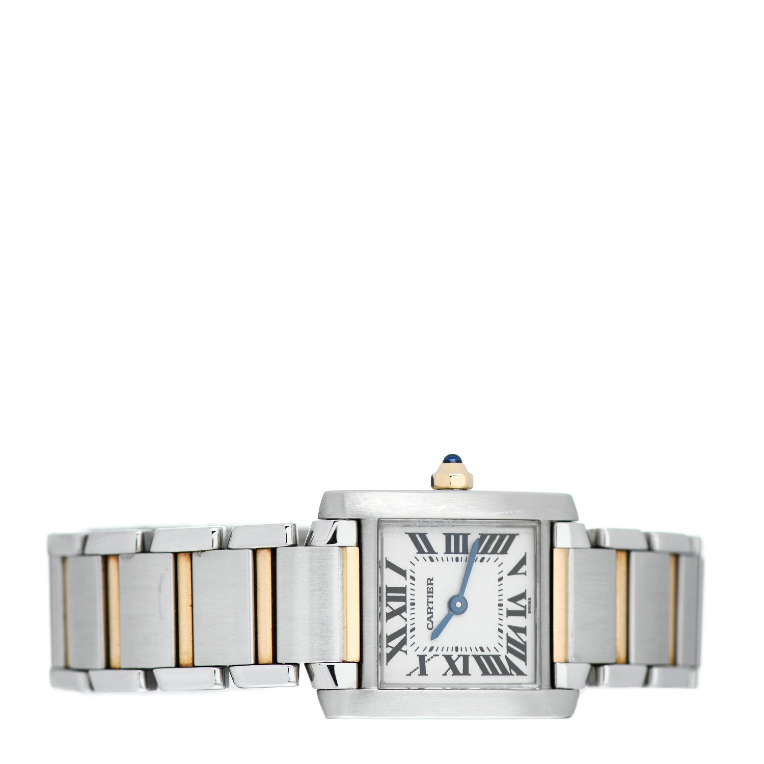 Cartier Stainless Steel 18K Yellow Gold 20mm Tank Francaise Quartz Watch 2 of 4