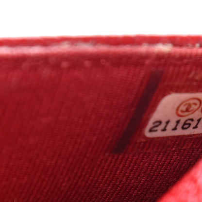 Chanel Caviar Quilted Wallet On Chain WOC Red 10 of 11