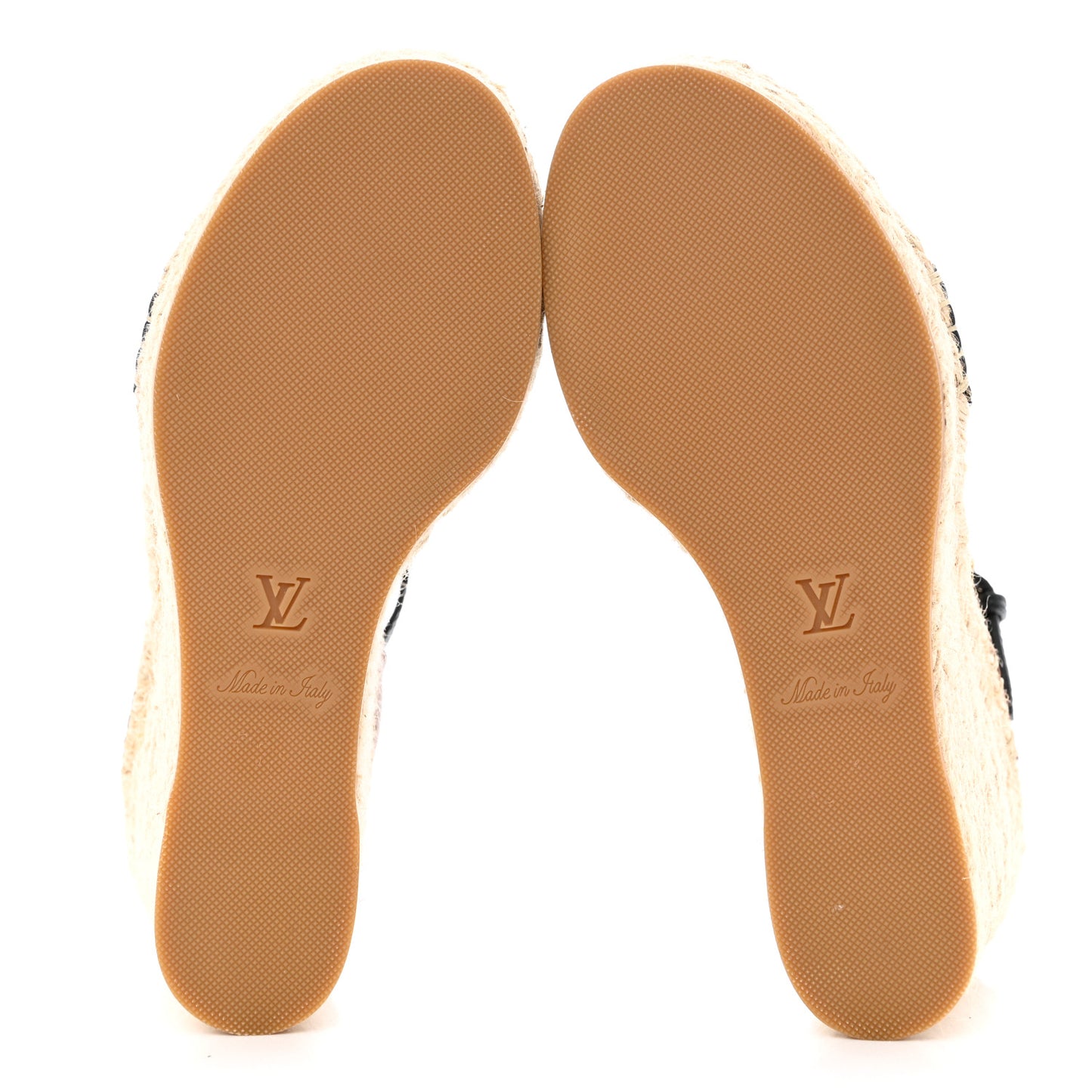 Calfskin Spring Hill Espadrille Wedge Sandals 36.5 Brown