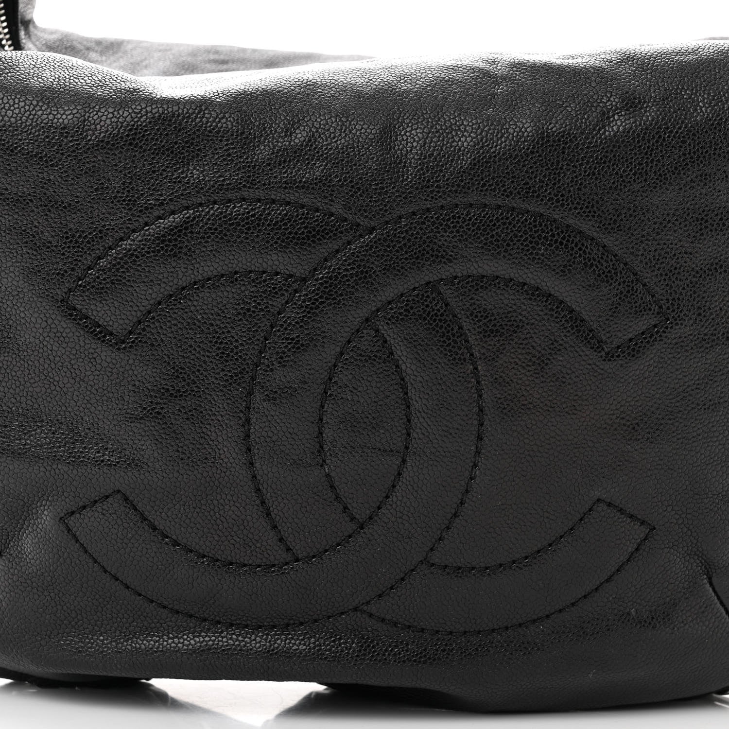 Chanel Glazed Caviar Modern Chain Hobo Black 8 of 12