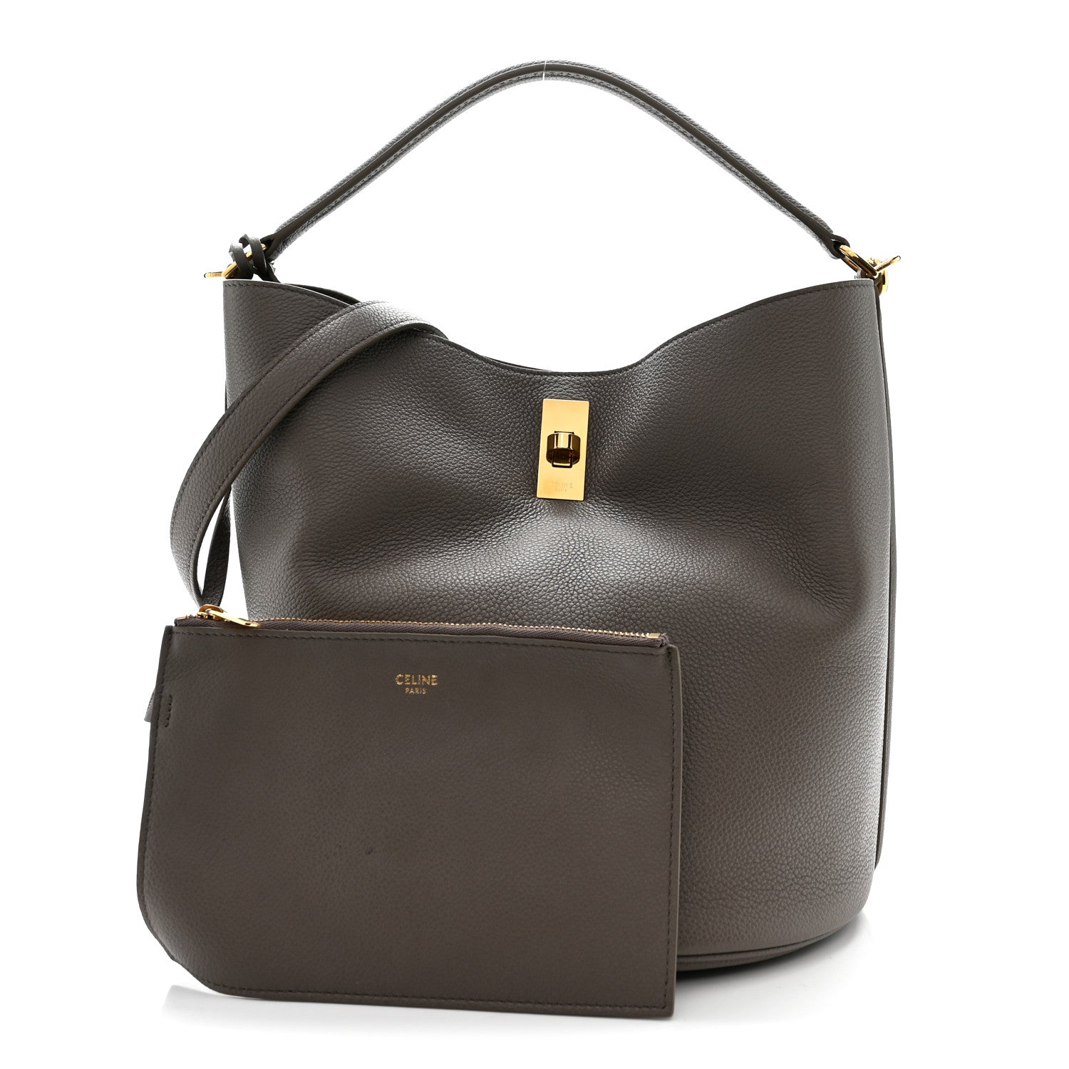 Celine Supple Grained Calfskin Bucket 16 Bag Pebble 3 of 12