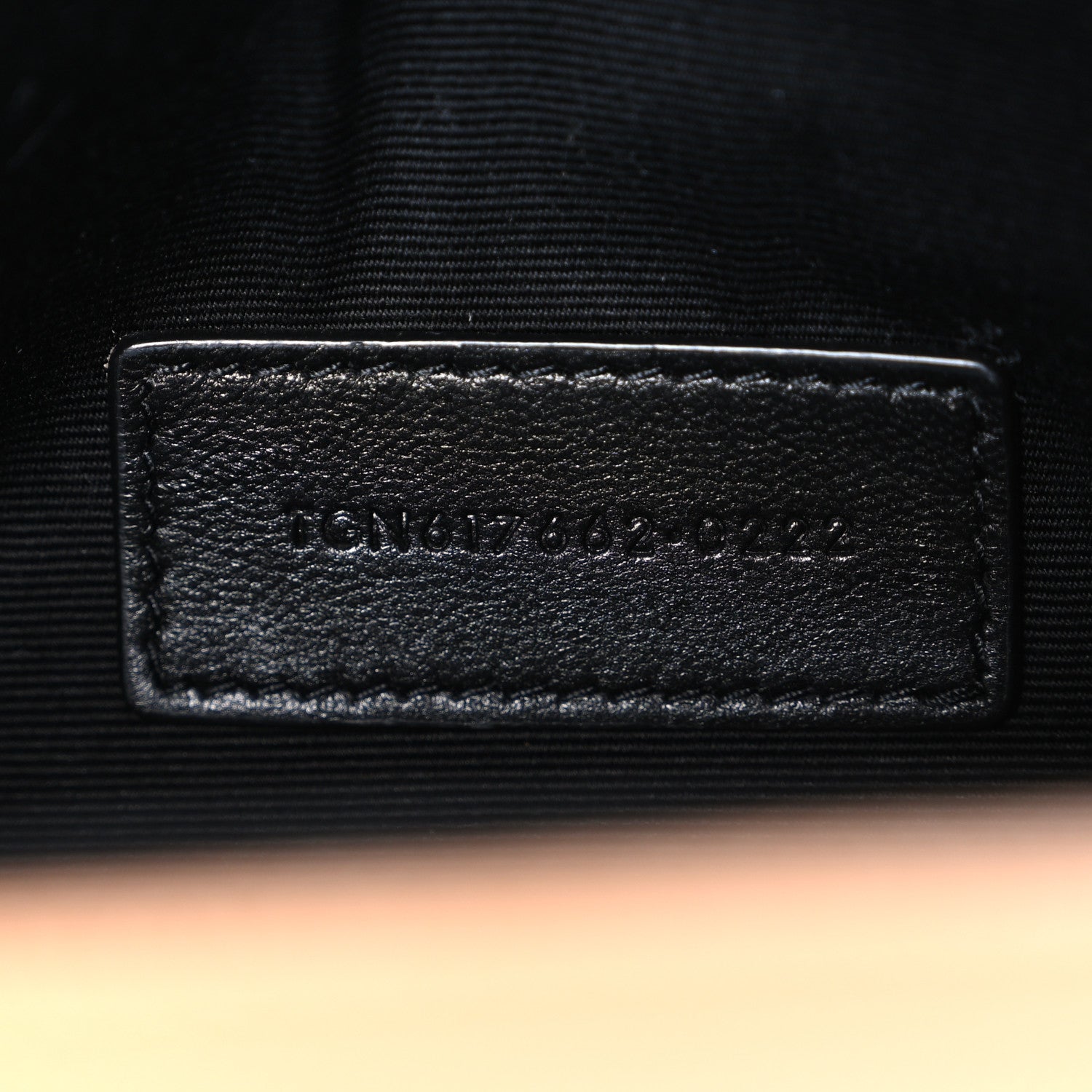 Saint Laurent Grain De Poudre Matelasse Chevron Monogram Cassandre Flap Pouch Natural Dark 7 of 8