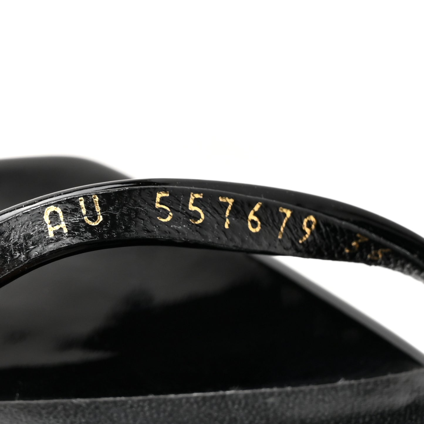 Patent Calfskin Opyum 85 Sandals 36 Black