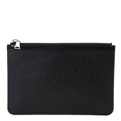 Proenza Schouler Diamond Calfskin Embossed Zip Pouch Black 1 of 6