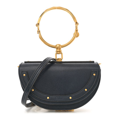 Chloe Calfskin Small Nile Bracelet Minaudiere Bag Silver Blue 1 of 11
