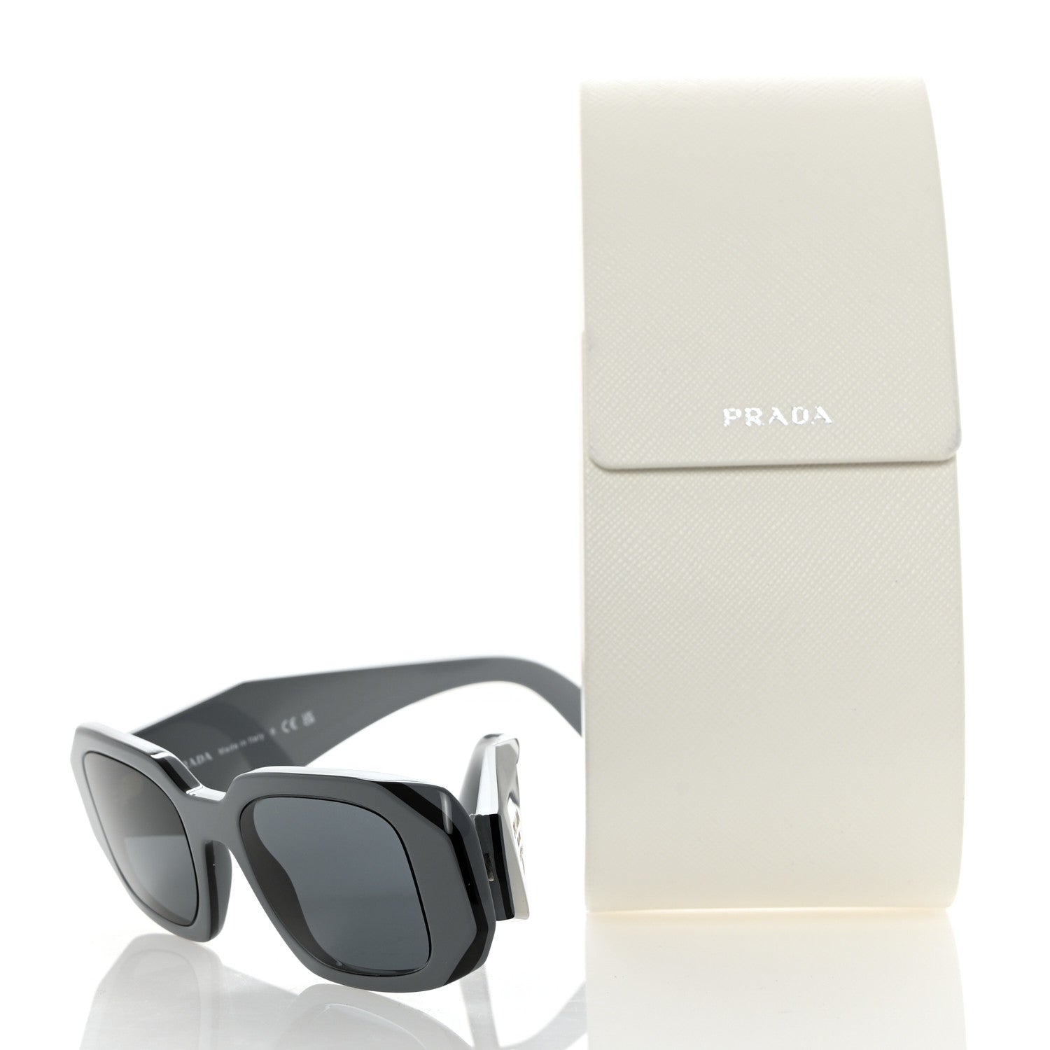 Prada Acetate Symbole Sunglasses SPR 17W Dark Grey 8 of 8