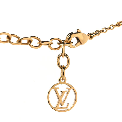 Louis Vuitton Brass Essential V Necklace Gold 6 of 6