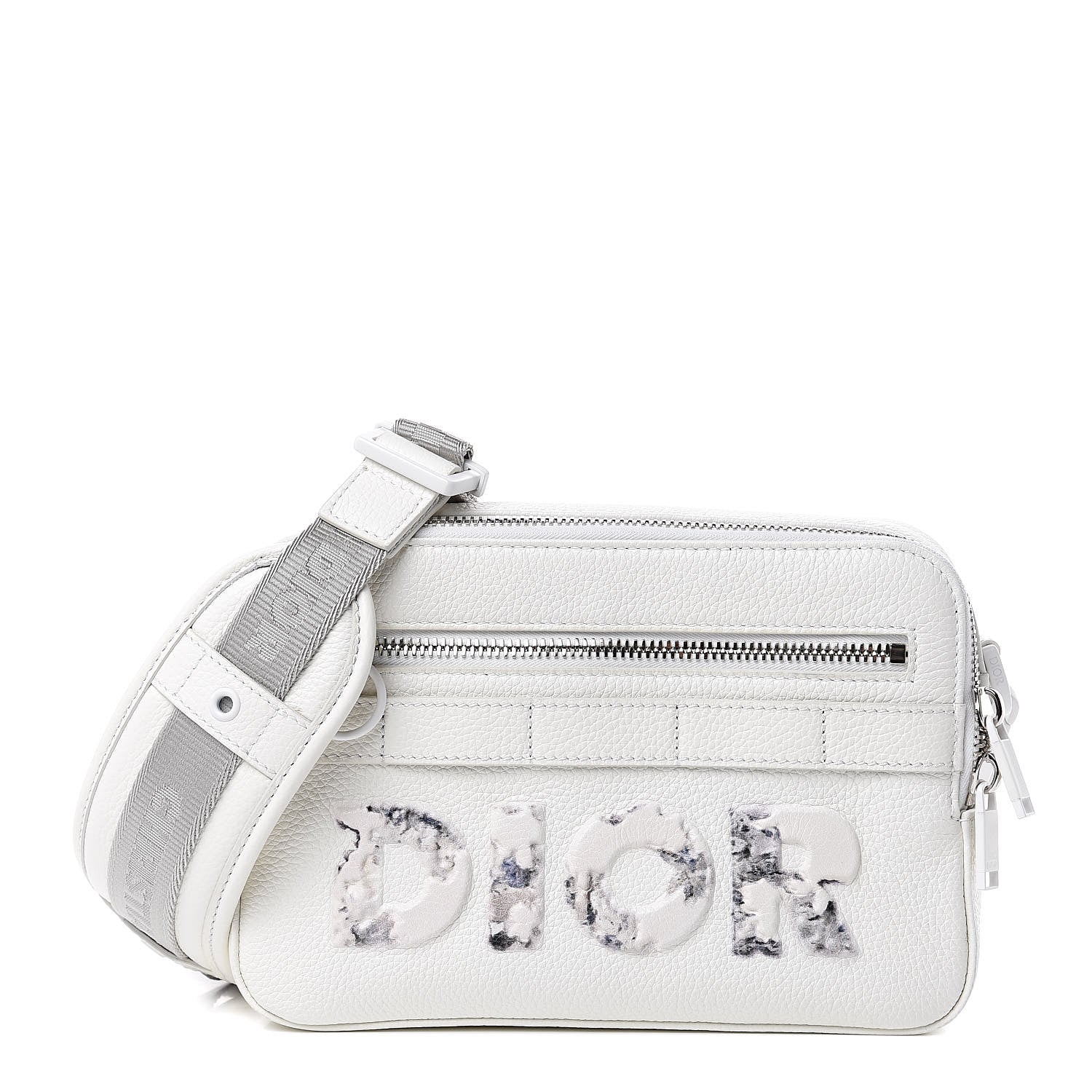 Christian Dior X DANIEL ARSHAM Grained Calfskin Safari Messenger White 1 of 10