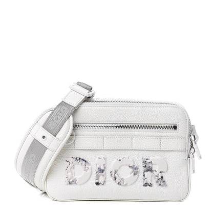Christian Dior X DANIEL ARSHAM Grained Calfskin Safari Messenger White 1 of 10