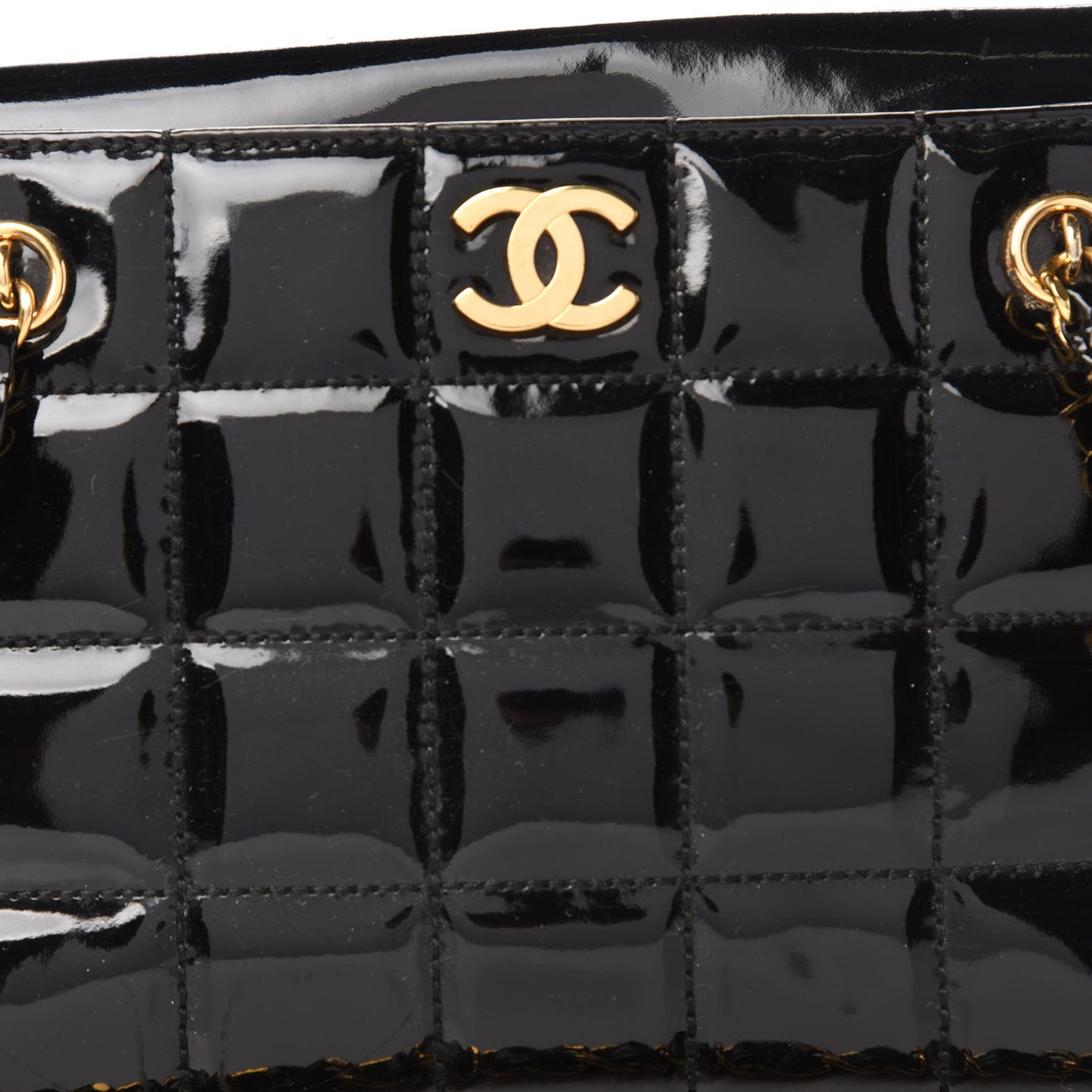 Patent Chocolate Bar CC Tote Black