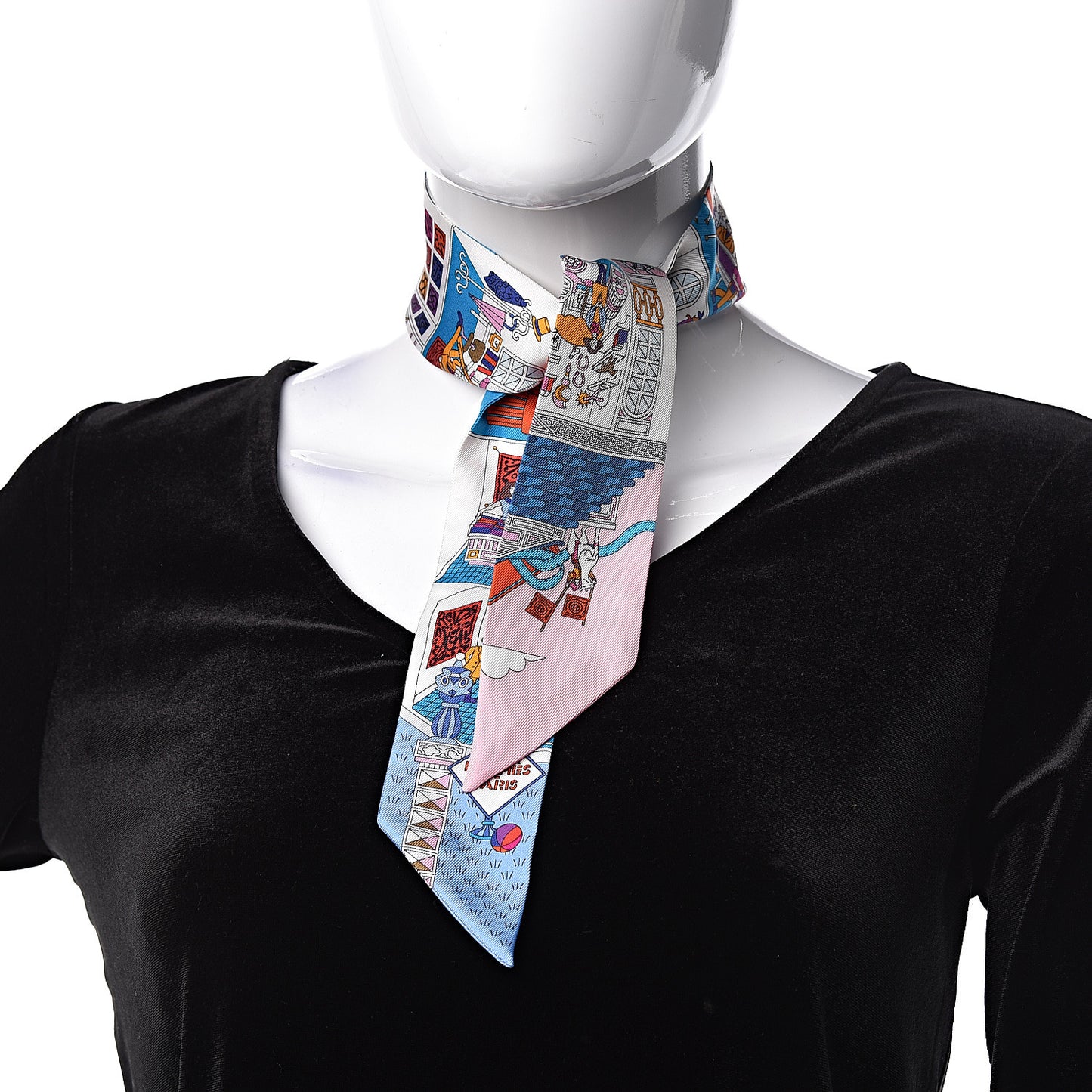 Silk La Maizeon des Carres Twilly White Rose Bleu