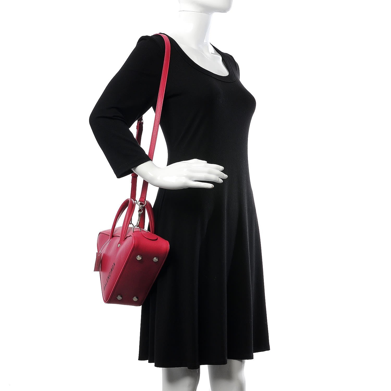 Balenciaga Calfskin S Triangle Duffle Pink 2 of 8
