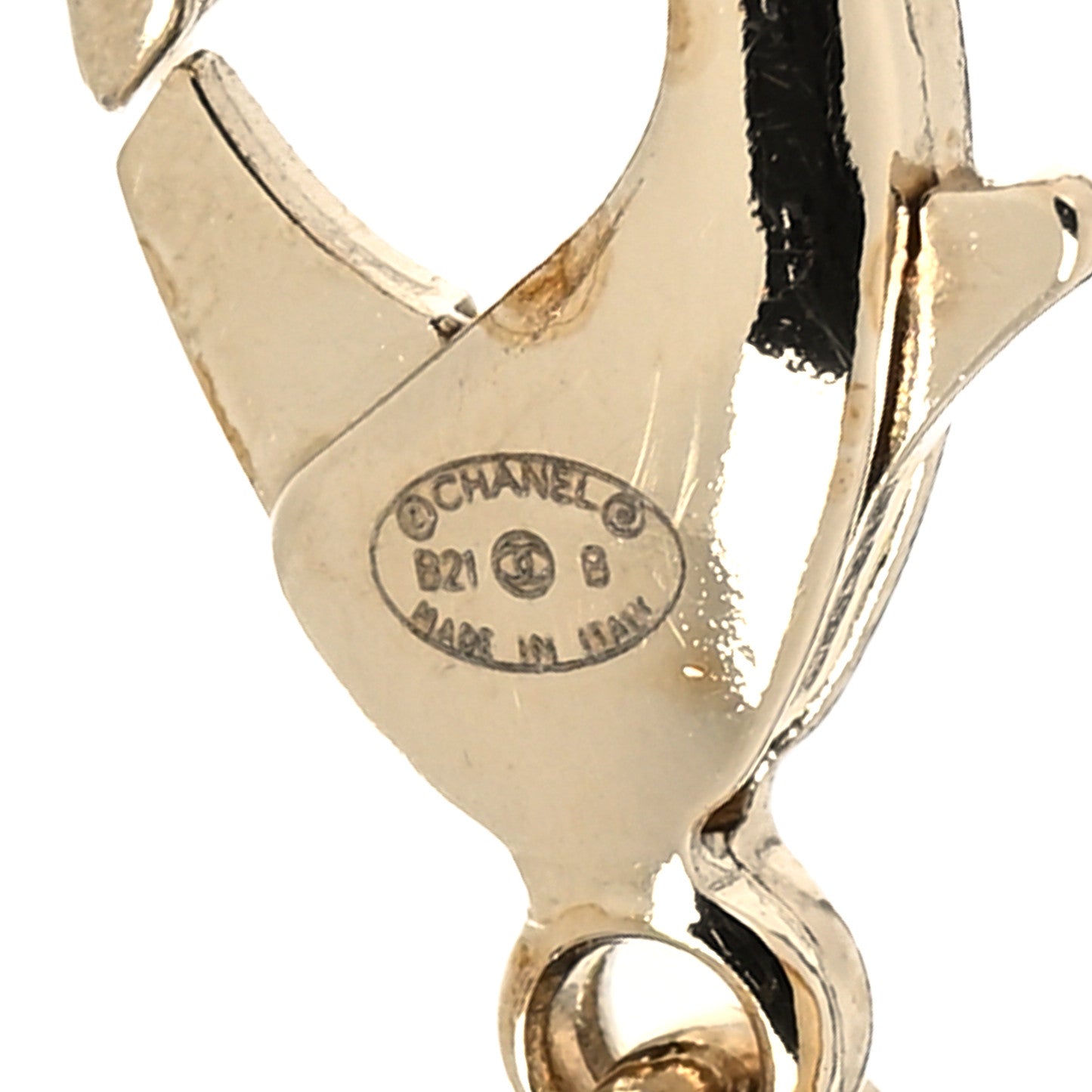 Metal Lambskin Crystal CC Choker Necklace Black Gold