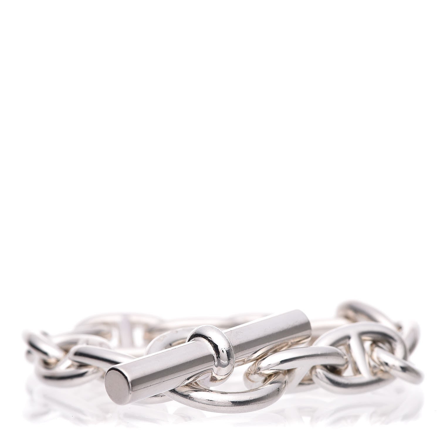 Hermes Sterling Silver Small Chaine D'Ancre Bracelet 18 3 of 6