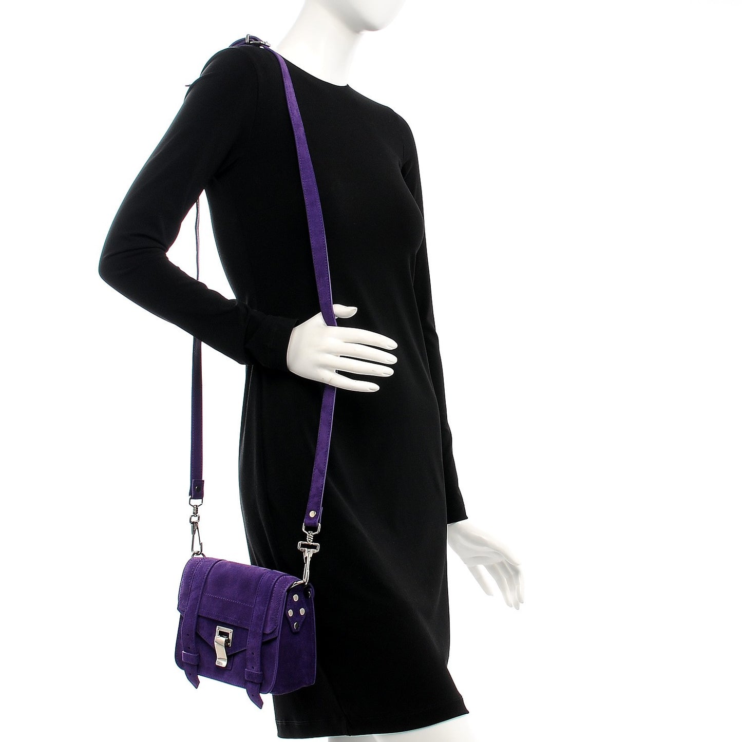 Suede PS1 Mini Pouch Messenger Bag Amethyst