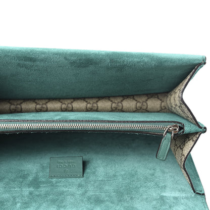 Gucci GG Supreme Monogram Willow Hill Embroidered Small Dionysus Shoulder Bag Emerald 4 of 9