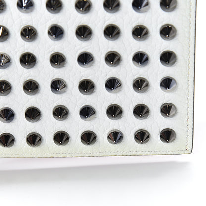 Christian Louboutin Calfskin Clipsos Spike Bi-Fold Wallet White 8 of 10
