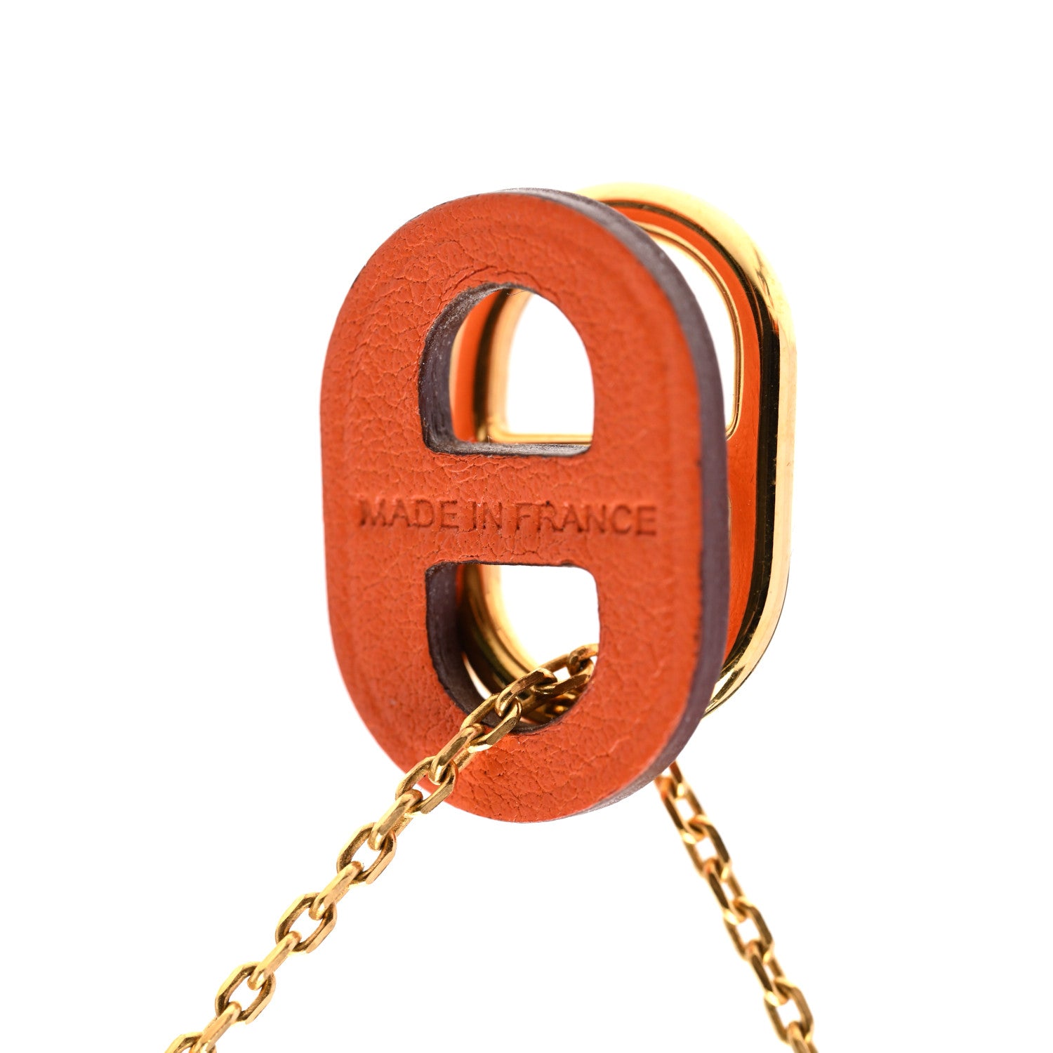 Hermes Swift O'Maillon Pendant Necklace Orange 5 of 8