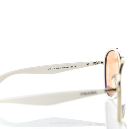 Prada Aviator Sunglasses SPR 51P White 5 of 7