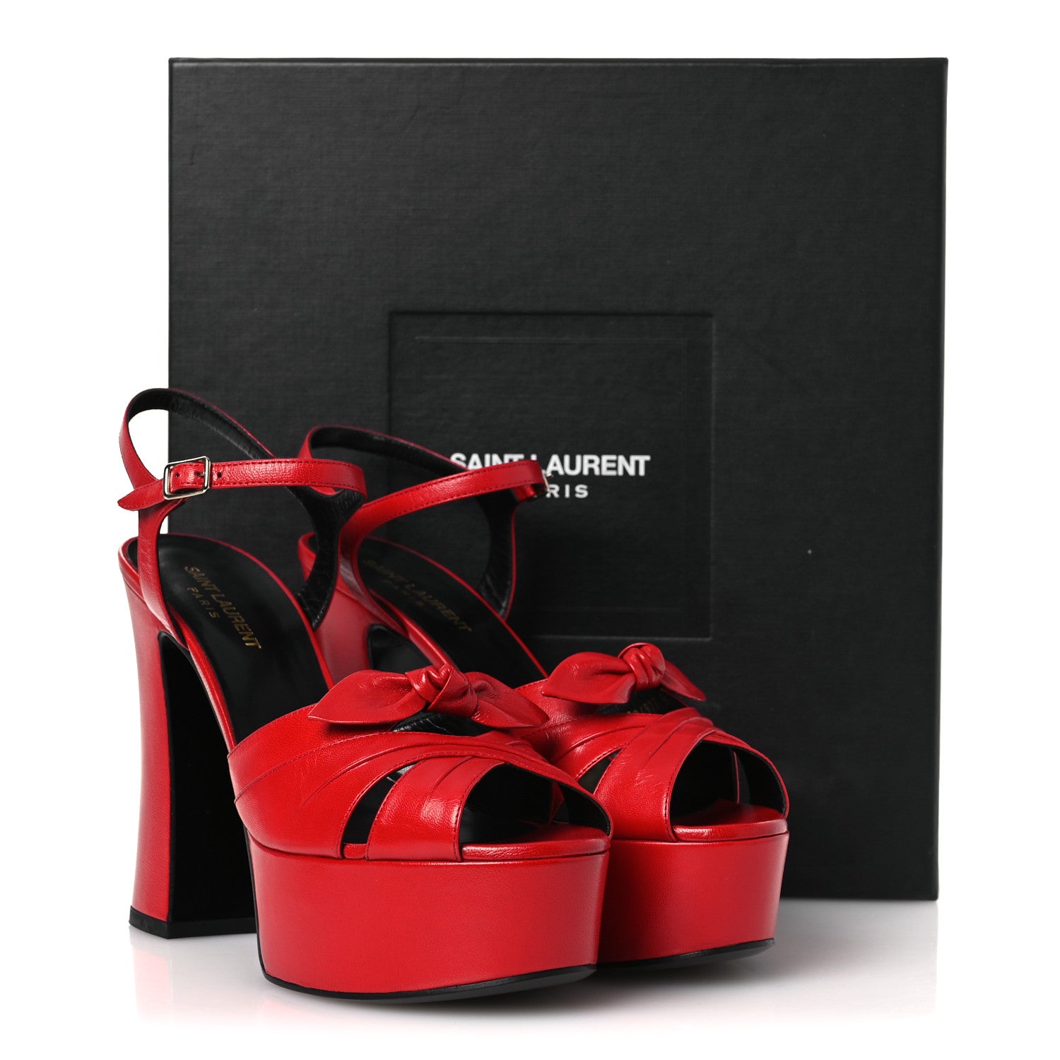 Saint Laurent Goatskin Candy 80 Platform Sandals 39.5 New Red 12 of 12