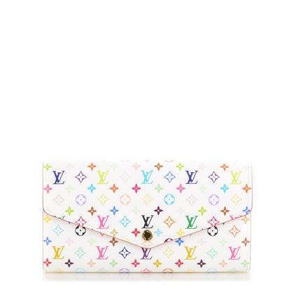 Louis Vuitton Monogram Multicolor Sarah Wallet NM White Litchi 1 of 6