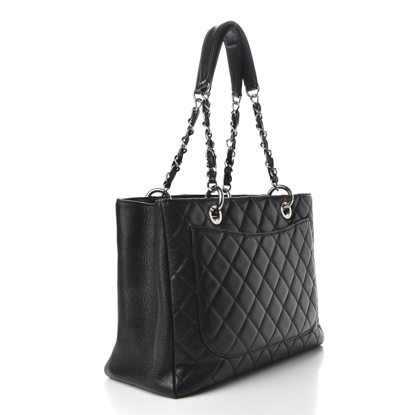 Caviar Quilted Grand Shopping Tote GST Black