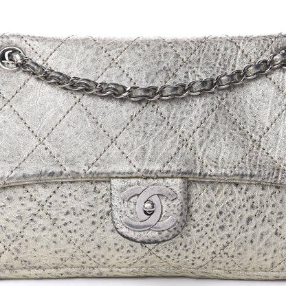 Chanel Distressed Metallic Lambskin Quilted Le Marais Ligne Flap Gold 16 of 16