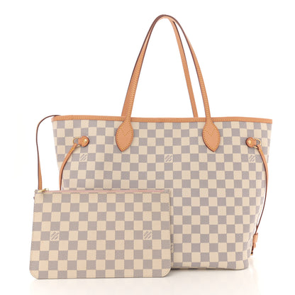 Louis Vuitton Damier Azur Neo Neverfull MM Rose Ballerine 3 of 10
