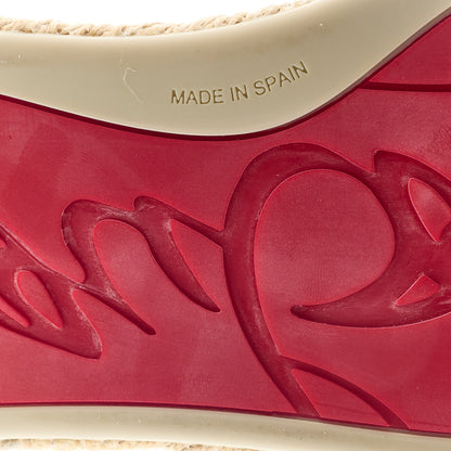 Christian Louboutin Toile Calfskin Espasneak Flat Sneaker 37 Ivory 7 of 11