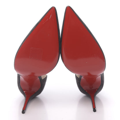 Christian Louboutin Veau Velours Iriza 100 Pumps 40.5 Charbon 5 of 9