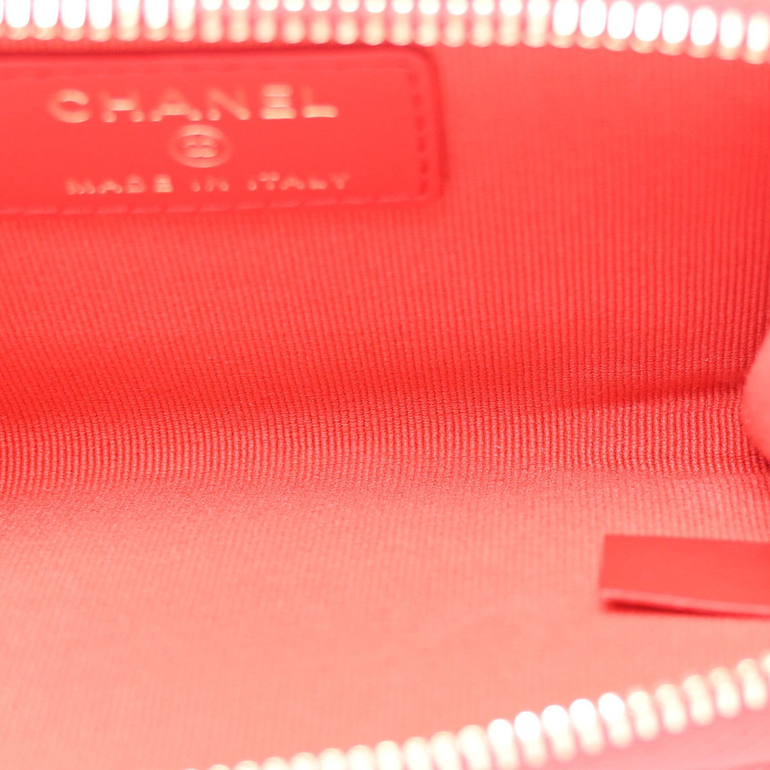 Chanel Caviar Quilted Zipped Key Holder Case Red 5 of 7