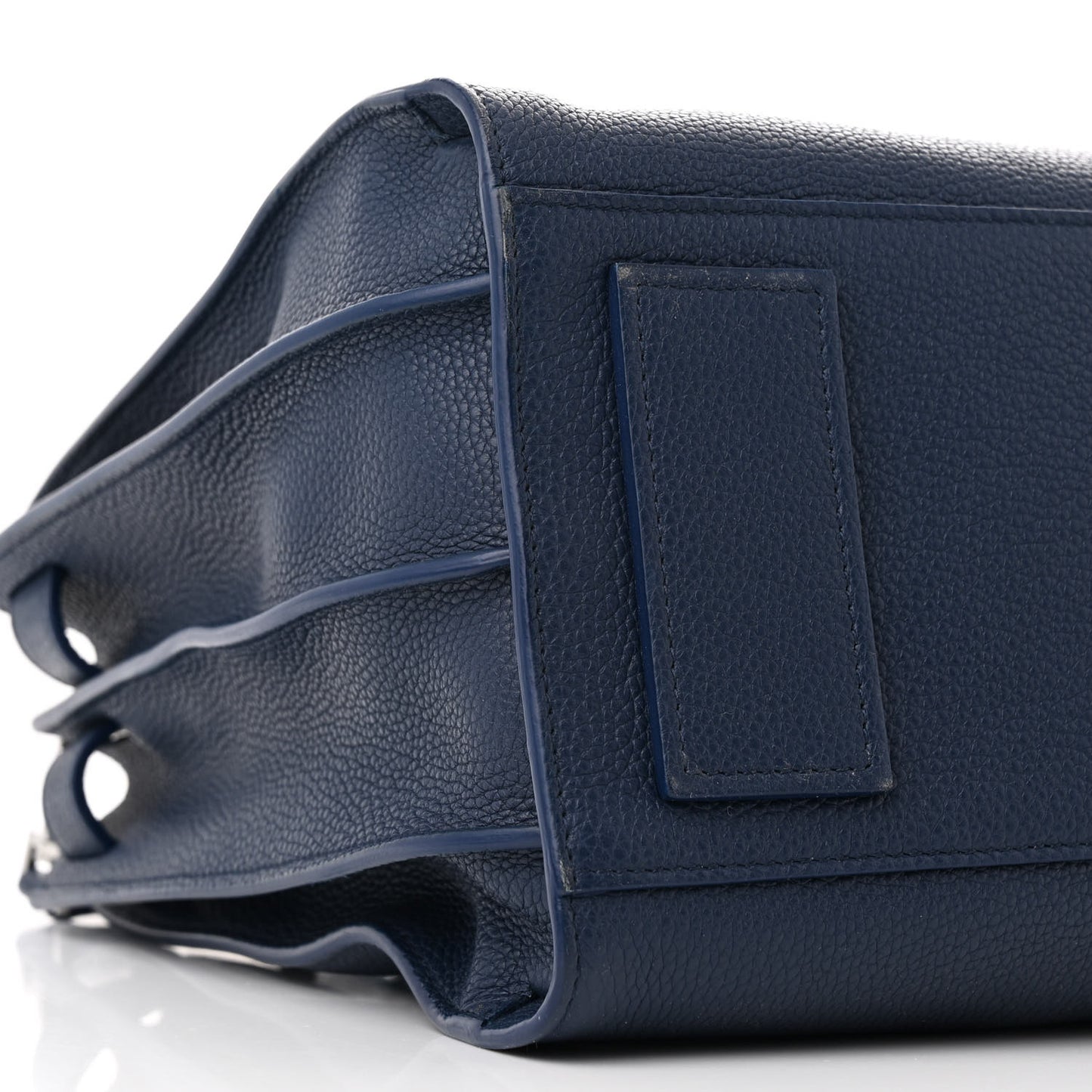Grained Calfskin Small Souple Sac De Jour Navy