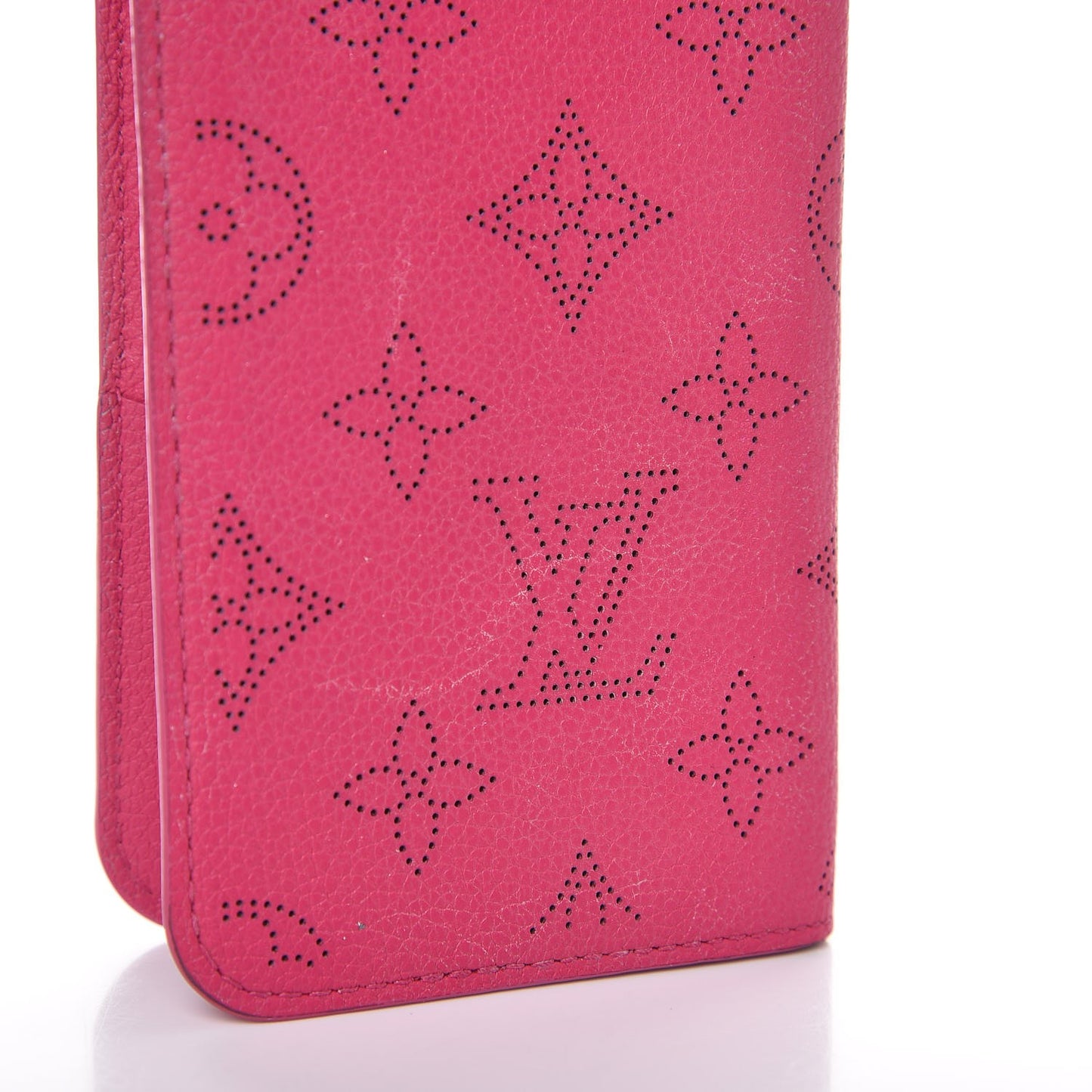 Monogram Cuir iPhone 8 Plus Folio Case Fuchsia