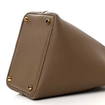 Hermes Taurillon Clemence Picotin Lock 18 PM Etoupe 9 of 10