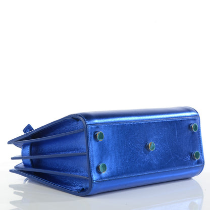 Saint Laurent Metallic Calfskin Nano Sac De Jour Royal Blue 4 of 8