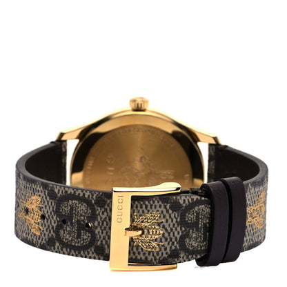 Gucci Stainless Steel Canvas 38mm G-Timeless GG Supreme Bee Quartz Watch Brown 3 of 5