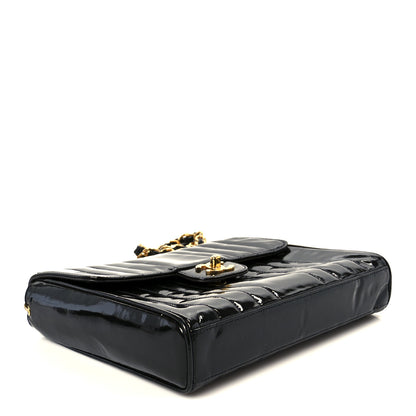 Chanel Patent Vertical Quilt Small Flap Black 4 of 12